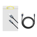 Cablu de încărcare rapidă USB A la Lightning 1 m cablu negru 2,4A 480 Mbps pentru încărcare rapidă iPhone și sincronizare a datelor 5