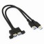 Cablu prelungitor dual USB 3.0 M / F 2