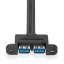 Cablu prelungitor dual USB 3.0 M / F 3