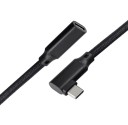 Cablu prelungitor înclinat USB-C 3.1 M / F 1