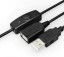 Cablu prelungitor USB 2.0 cu comutator F / M 3