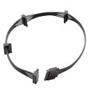 Cablu SATA cu 15 pini, 52 cm, 1 mascul la 4 femele, pentru hard disk, SSD, HDD, extensie de alimentare pentru dispozitive PC interne 1