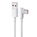 Cablu USB A la USB C rapid de încărcare 1,5 m 100W conector colțat 90 de grade 6A cablu împletit 480 Mbps 1