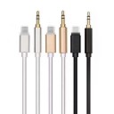 Cabo AUX Lightning para jack de 3,5mm para dispositivos Apple Conexão do telefone com auscultadores ou altifalante Conectores do tipo macho 6