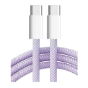 Cabo de carregamento rápido de 60W com dual USB C e cabo Tipo C de 1 m PD 6A para carregamento rápido e sincronização de dados 12