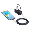 Cabo de carregamento rápido USB C e USB A 120W 25 cm cabo de dados para telefone 6A carregamento rápido 6