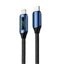 Cabo de carregamento rápido USB C para Lightning 2 m com indicador LED 20W PD compatível com iPhone iPad carregamento rápido transferência 2