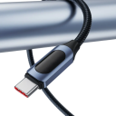 Cabo de carregamento rápido USB C para USB A 1 m 66W cabo de dados PD 6 A indicador LED Tipo C e Tipo A 2