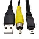 Cabo de dados para câmara USB / Mini USB / RCA 60 cm 4