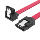 Cabo de dados SATA 3.0 39 cm para discos rígidos Transferência rápida 6 Gb/s Conector em ângulo direito Conector curvado Compatibilidade SSD 2