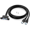 Cabo de extensão Dual USB 3.0 M/F 1