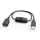 Cabo de extensão USB 2.0 com interruptor F/M 1