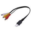 Cabo de ligação USB para RCA 25 cm 1