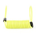 Cabo espiral de segurança para cadeado de moto Comprimento após esticamento de aproximadamente 150 cm Laços em ambas as extremidades Cor amarelo-neon 1