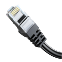 Cabo ethernet UTP Cat6 RJ45 redondo 15 m cabo patch LAN 250 MHz preto para ligação de laptop, router e computador 2
