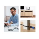 Cabo LAN Cat8 flexível e resistente 5 m com blindagem SFTP de alta velocidade preto, revestimento em nylon para PC, routers e consolas de jogos 7