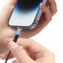 Cabo magnético rotativo USB C para USB A 1 m com conector magnético 3A cabo de dados taxa de transferência 480 Mbps compatível 6