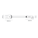 Cabo magnético rotativo USB C para USB A 1 m com conector magnético 3A cabo de dados taxa de transferência 480 Mbps compatível 9