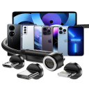 Cabo USB A magnético rotativo de 1 m com carregamento rápido 3A e conectores magnéticos iOS Lightning + USB C + Micro USB para transferência de dados a 480 Mbps 8