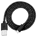 Cabo USB A para Micro USB 50 cm 2A em nylon trançado para dados e carregamento de dispositivos 3