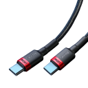 Cabo USB-C de carregamento rápido 50 cm 5A 100W Power Delivery QC3.0 Tipo C para Tipo C cabo para carregamento rápido e transferência de dados 480 Mbps design compacto 4