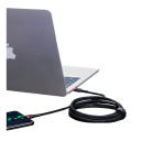 Cabo USB C duplo de carregamento rápido 1 m 100 W PD trançado 5A QC 3.0 cabo de carregamento e dados 20V 480 Mb/s alto desempenho ampla compatibilidade 7