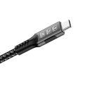 Cabo USB C duplo de carregamento rápido 240 W 1 m com conector de 90° PD 3.1 48V 5A para carregamento rápido e transferência de dados para notebooks 4