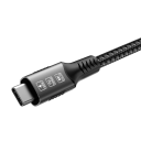 Cabo USB C duplo de carregamento rápido 240 W 50 cm com conector a 90° cabo de dados curto PD 3.1 48V 5A para carregamento e transferência de dados de portáteis e telemóveis 2