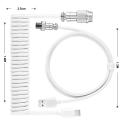 Cabo USB-C para USB-A 3m com conector aviator para teclado mecânico Design destacável Cabo trançado resistente Acessórios para jogos 2