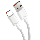 Cabo USB C para USB A rápido de carregamento 120W 30 cm cabo curto trançado em nylon cabo de dados super rápido para telemóveis powerbanks 12V 10A 2