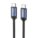 Cabo USB C para USB C rápido de 1 m 240W 48V 5A PD3.1 com luz LED e conector duplo 480 Mbps para sincronização de dados de dispositivos USB 1