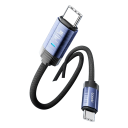 Cabo USB C para USB C rápido de 2 m 240W 48V 5A PD3.1 com luz LED e conector duplo 480 Mbps sincronização de dados para dispositivos USB C 2