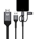 Cabo USB HDMI para Lightning / USB-C / Micro USB 1