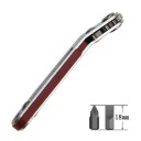 Cacciavite a cricchetto angolare per spazi ristretti 103 x 11 x 17 mm Meccanismo bidirezionale Profilo basso Set di punte 2