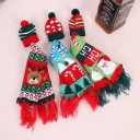 Cachecol decorativo de Natal com gorro para garrafas J3473 2