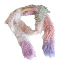 Cachecol feminino 135–175 cm Cachecol de pelúcia com pelos longos Acessório de moda em acrílico macio e quente Cachecol de inverno estiloso 4