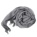 Cachecol feminino 174 x 33 cm Cachecol de lã e poliéster de uma só cor com pontas desfiadas Aconchegante, macio e elegante acessório 6