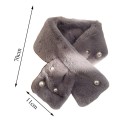 Cachecol feminino 80–100 x 11,5 cm Cachecol liso de pele sintética Acessório de moda quente e suave para o inverno Elegante 17