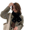 Cachecol feminino 80–100 x 11,5 cm Cachecol liso de pele sintética Acessório de moda quente e suave para o inverno Elegante 23