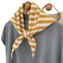 Cachecol feminino em forma de triângulo Listrado quente em poliéster, lã, acrílico, viscose e nylon Acessório de moda moderno para outono e inverno 8