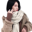 Cachecol feminino liso 190 x 50 cm Algodão e acrílico Acessório suave e confortável Design elegante e simples Cachecol feminino estiloso para uso diário 5