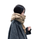 Cachecol feminino liso 190 x 50 cm Algodão e acrílico Acessório suave e confortável Design elegante e simples Cachecol feminino estiloso para uso diário 4