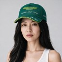 Căciulă Aston Martin Formula One cu logo și semnătura lui Alonso, ajustabilă, de culoare verde, cu margine galbenă a vizorului pentru fanii F1, unisex 4