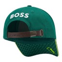 Căciulă Aston Martin Formula One cu logo și semnătura lui Alonso, ajustabilă, de culoare verde, cu margine galbenă a vizorului pentru fanii F1, unisex 2