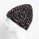 Caciulă cu model leopard Caciulă tricotată pentru bărbați și femei Croială clasică cu margine răsucită Din acril Circumferința capului 55 4