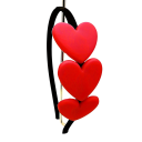 Căciulă cu trei inimioare 16 x 4 cm Căciulă de păr pentru femei O podoabă romantică pentru păr Accesoriu elegant pentru coafuri de zi cu zi și festive 1