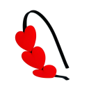 Căciulă cu trei inimioare 16 x 4 cm Căciulă de păr pentru femei O podoabă romantică pentru păr Accesoriu elegant pentru coafuri de zi cu zi și festive 2