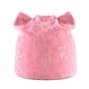 Căciulă de damă cu urechi de pisică pentru primăvară și toamnă Model floral reliefat Aspect delicat de catifea Acril Circumferința capului 56 5