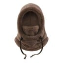 Căciulă de iarnă din fleece pentru copii cu guler, Mărimea 3–10 ani, Căciulă din bumbac călduroasă 2 în 1, Protecție pentru cap, gât și față 5