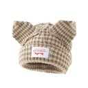 Căciulă de iarnă în dungi Skullies cu urechi de pisică, pălărie croșetată unisex 55–60 cm, căciulă hip-hop caldă și modernă, pălărie 9
